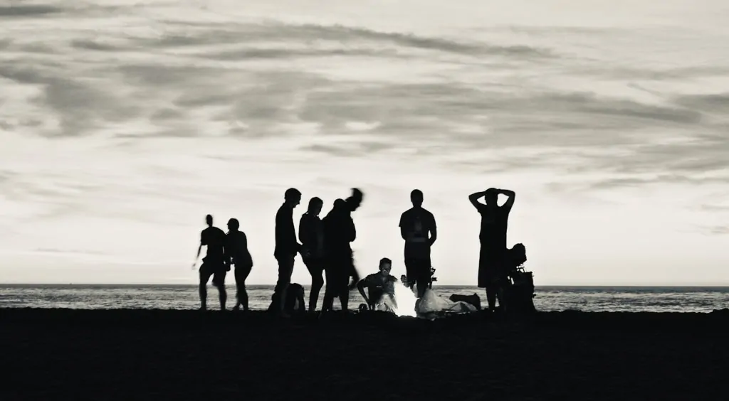 Silhouette group of people