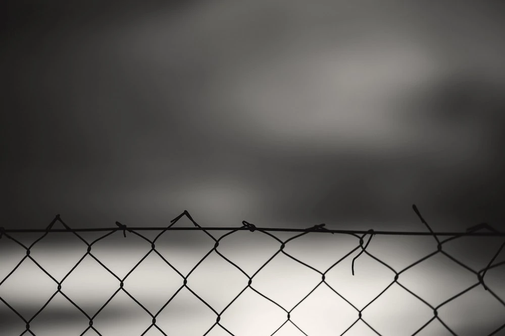 A chain link fence